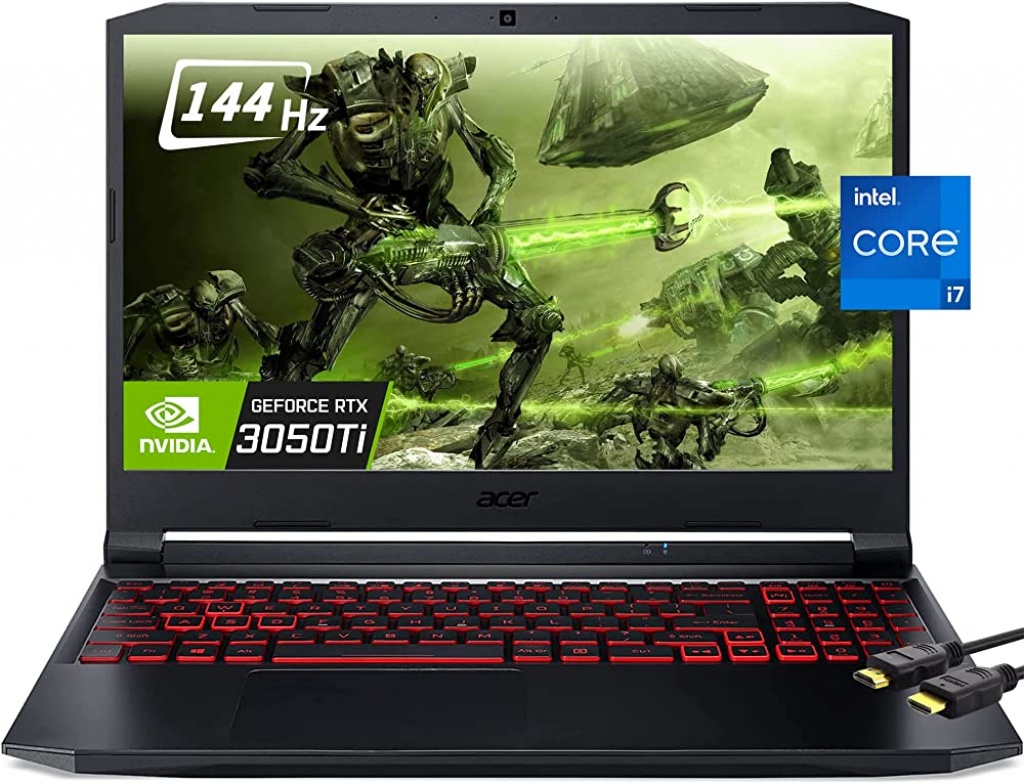 New Acer Nitro 5 15.6'' FHD 144Hz Laptop i7-11800H 2.3GHz 8GB 512GB RTX 3050