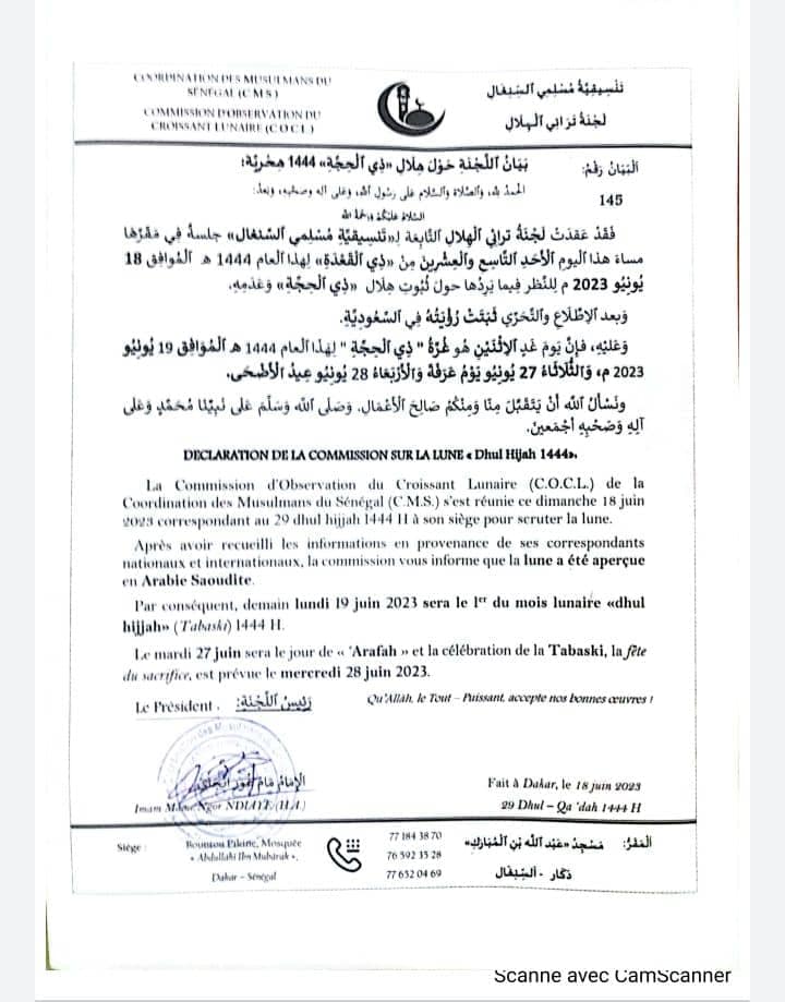 Eid El kabir 2023: La Tabaski sera encore fêtée dans la division au Sénégal