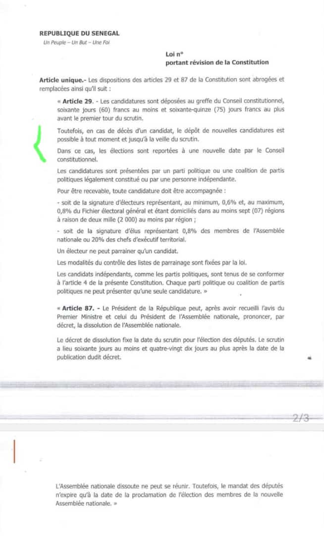 Pourquoi devrait-on se ranger derrière le choix du Président Macky SALL ?