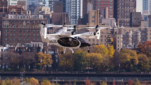 Des taxis volants ont fait le show à New York