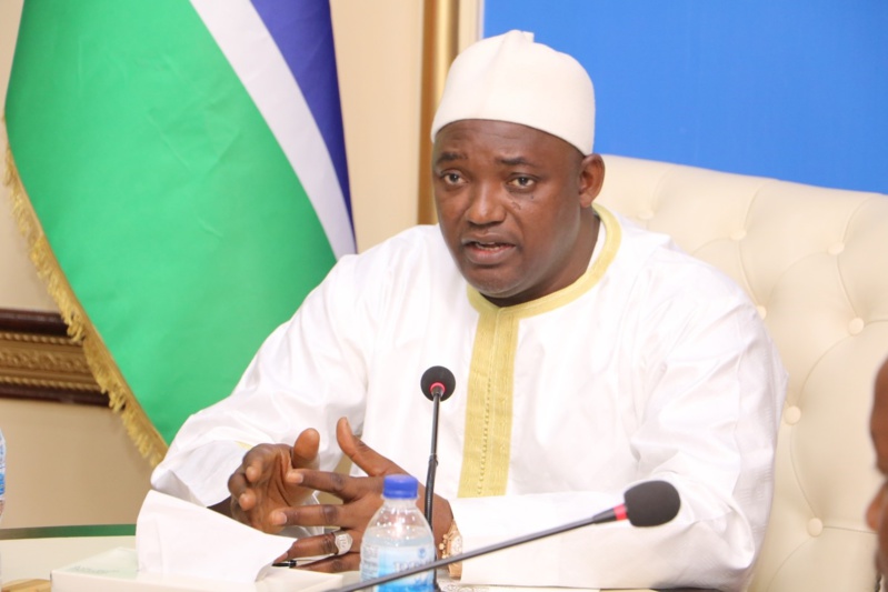 Le Président Adama Barrow de la Gambie félicite Bassirou Diomaye Diakhar Faye Le Président Adama Barrow de la Gambie félicite Bassirou Diomaye Diakhar Faye