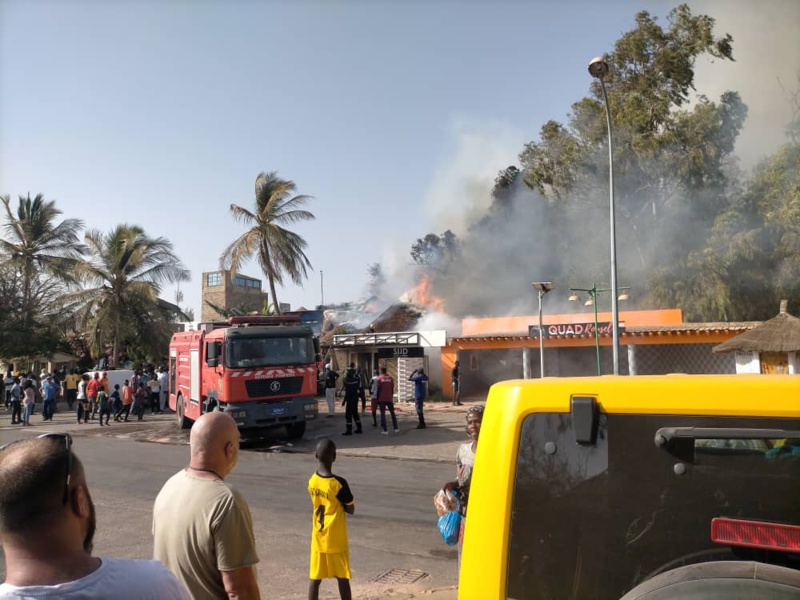 Incendie ravageur au restaurant La Riviera à Saly Incendie ravageur au restaurant La Riviera à Saly