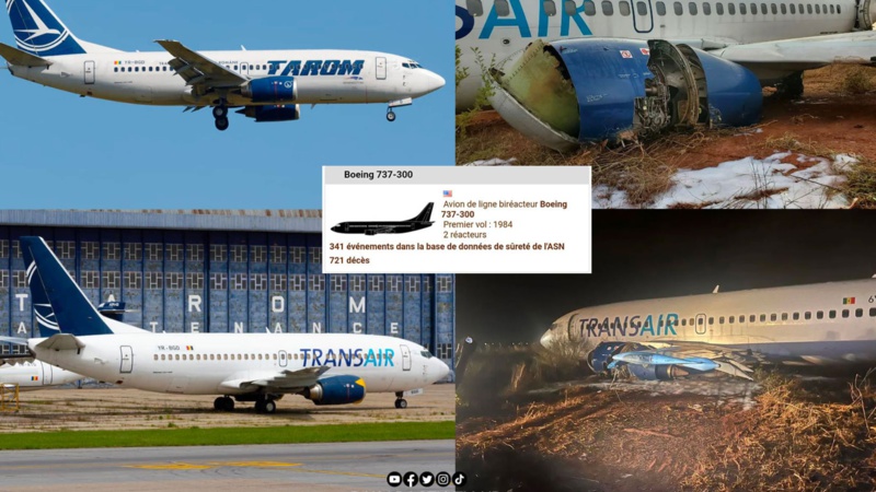 Enquête Ouverte sur l'Incident du Boeing 737-300 de Transair Affrété par Air Sénégal