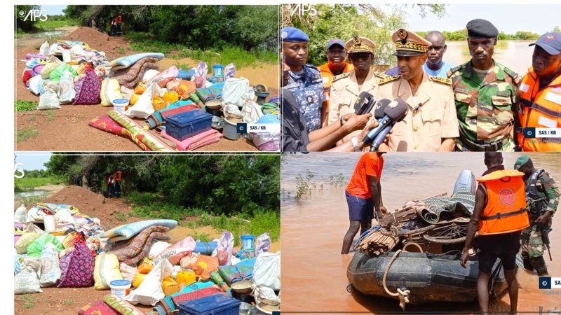 Évacuation des habitants de Falacouniou encerclés par les eaux du fleuve Sénégal Évacuation des habitants de Falacouniou encerclés par les eaux du fleuve Sénégal