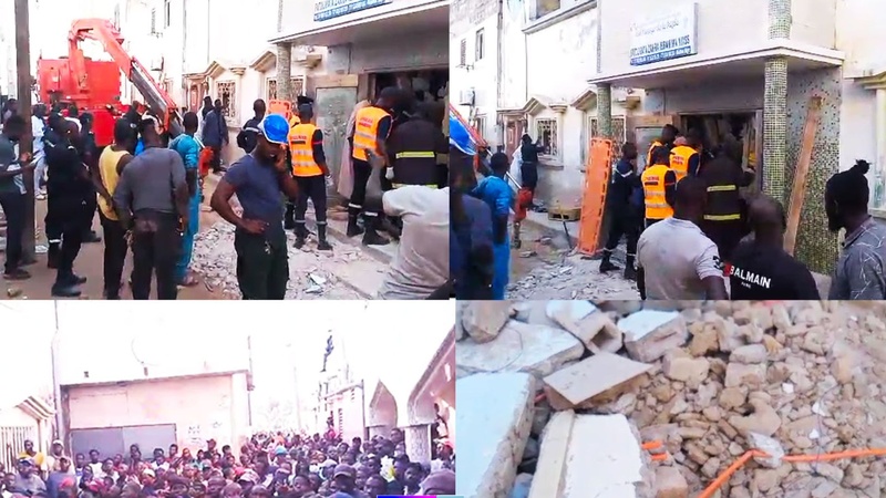 Effondrement tragique d’un bâtiment à Médina Baye : un mort et plusieurs blessés Effondrement tragique d’un bâtiment à Médina Baye : un mort et plusieurs blessés