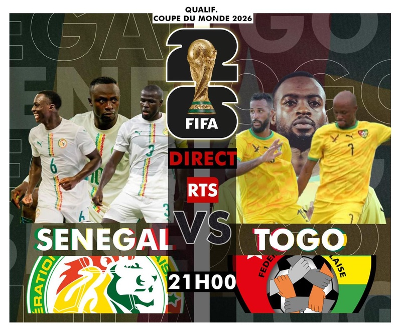 Éliminatoires CDM 2026: Le Sénégal s’impose face au Togo et grimpe à la deuxième place du groupe B Éliminatoires CDM 2026: Le Sénégal s’impose face au Togo et grimpe à la deuxième place du groupe B