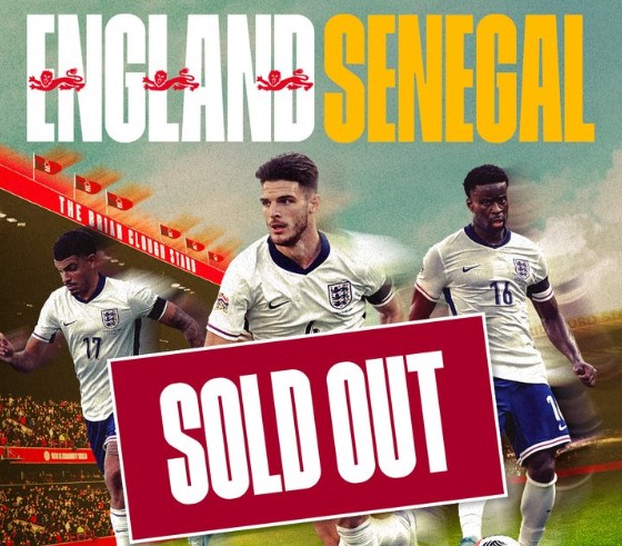 Match amical: Angleterre vs Sénégal se jouera à guichets fermés!