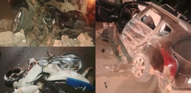 Accident tragique à Warang: 03 morts et 05 blessés dans un violent choc impliquant un véhicule et 4 motos Jakarta