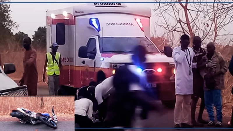 Médina Gounass : un accident entre voiture et moto fait quatre blessés, dont deux graves