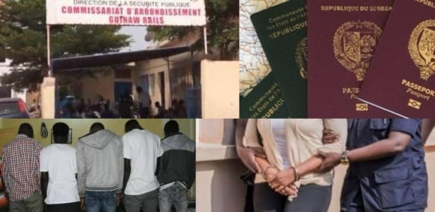 12 passeports et 7 faux visas saisis : 2 faussaires arrêtés par la police de Guinaw-Rails
