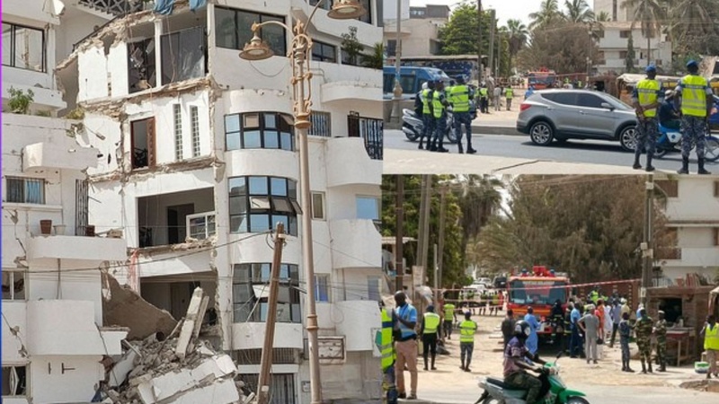 Ngor : Un immeuble de cinq étages s’effondre, une personne hospitalisée