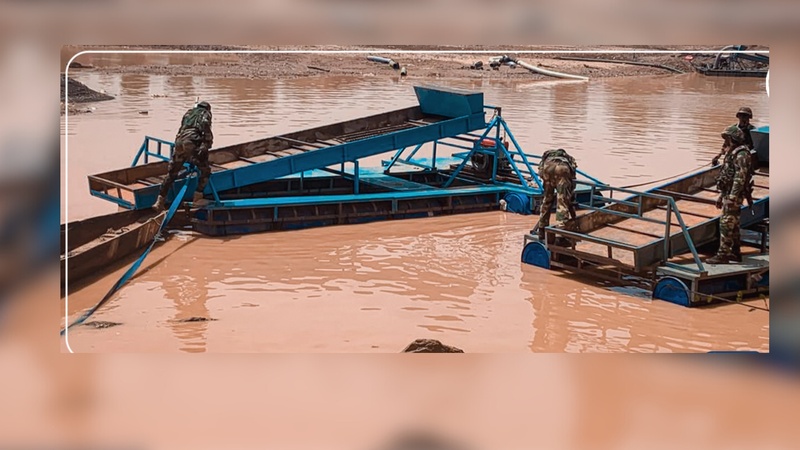 Kédougou : l’armée démantèle sept sites d’orpaillage clandestins dans la zone de la Falémé