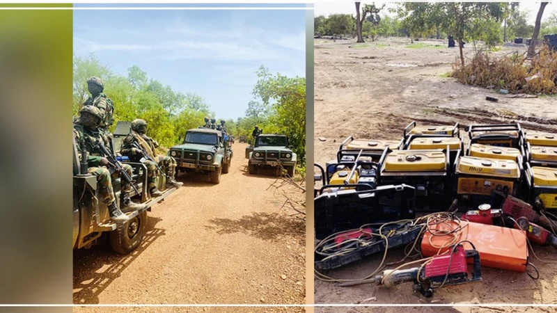 Opération Nawetane : Démantèlement d’un site d’orpaillage illégal à Alinguél-Goundafa Opération Nawetane : Démantèlement d’un site d’orpaillage illégal à Alinguél-Goundafa