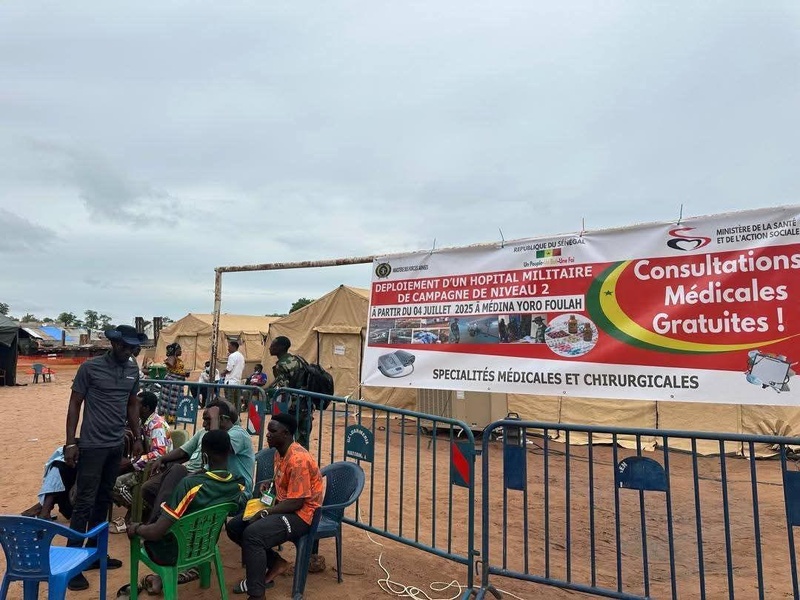 Médina Yoro Foula : intervention des armées avec un hôpital militaire mobile Médina Yoro Foula : intervention des armées avec un hôpital militaire mobile