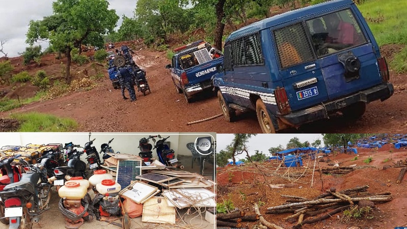 Orpaillage illégal à Kharakhéna : un vaste site démantelé par la gendarmerie de Saraya Orpaillage illégal à Kharakhéna : un vaste site démantelé par la gendarmerie de Saraya