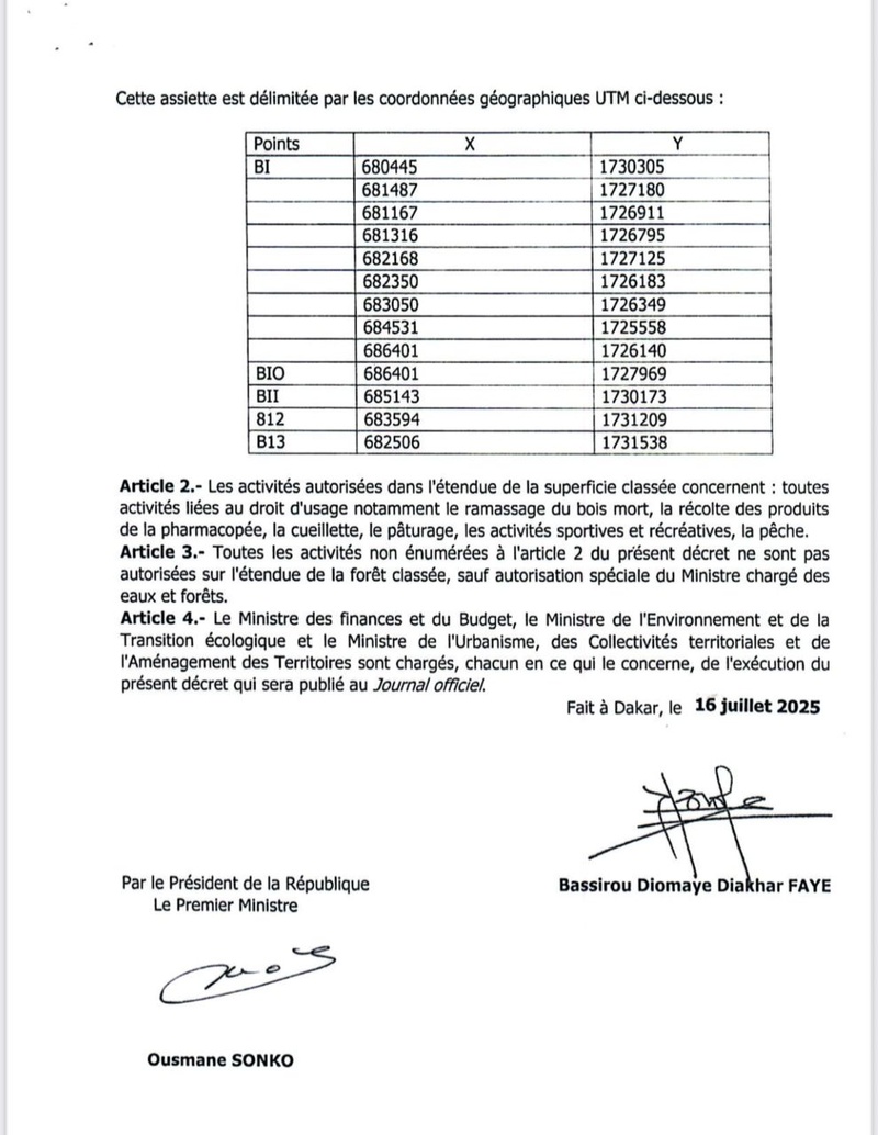 La forêt galerie de Matam classée pour protéger la biodiversité et renforcer la transition écologique La forêt galerie de Matam classée pour protéger la biodiversité et renforcer la transition écologique