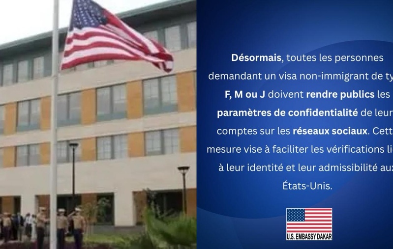 Visa étudiant pour les Sénégalais : les USA imposent la mise en public des comptes sur les réseaux sociaux Visa étudiant pour les Sénégalais : les USA imposent la mise en public des comptes sur les réseaux sociaux