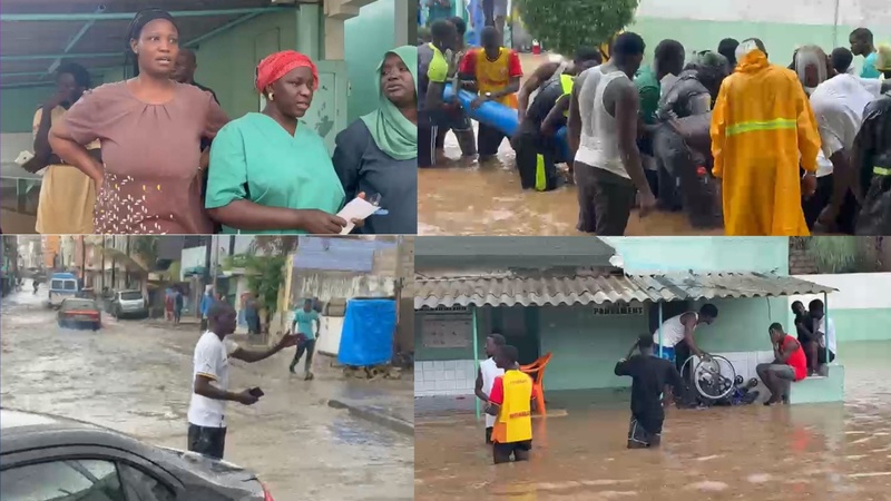 Inondations à Dakar : l’hôpital Philippe Maguilen Senghor envahi par les eaux pluviales Inondations à Dakar : l’hôpital Philippe Maguilen Senghor envahi par les eaux pluviales