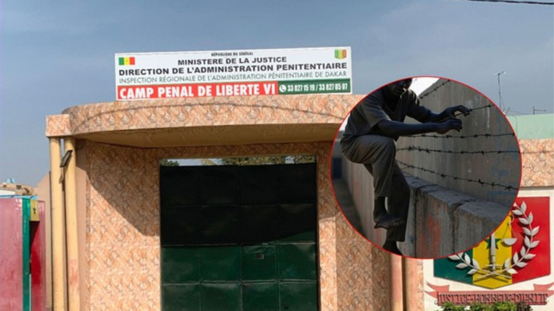 Tentative d’évasion au Camp pénal : un détenu rattrapé après une fuite spectaculaire