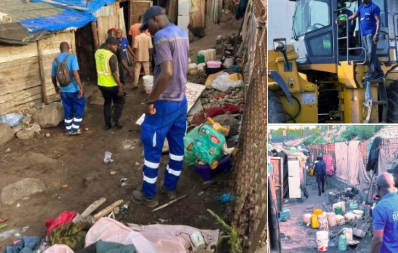 Grand-Yoff : vaste opération de désencombrement menée derrière le Stade Bakayoko Grand-Yoff : vaste opération de désencombrement menée derrière le Stade Bakayoko