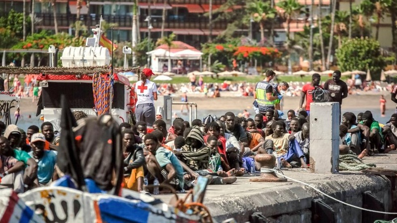 Arrivée de 230 migrants aux Canaries après une traversée depuis le Sénégal Arrivée de 230 migrants aux Canaries après une traversée depuis le Sénégal