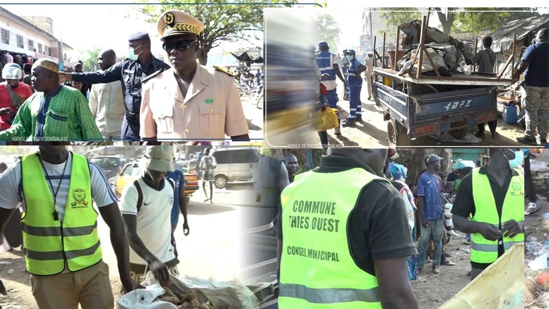 Thiès : le préfet Mame Less Cabou lance une vaste opération de désencombrement autour du marché central Thiès : le préfet Mame Less Cabou lance une vaste opération de désencombrement autour du marché central