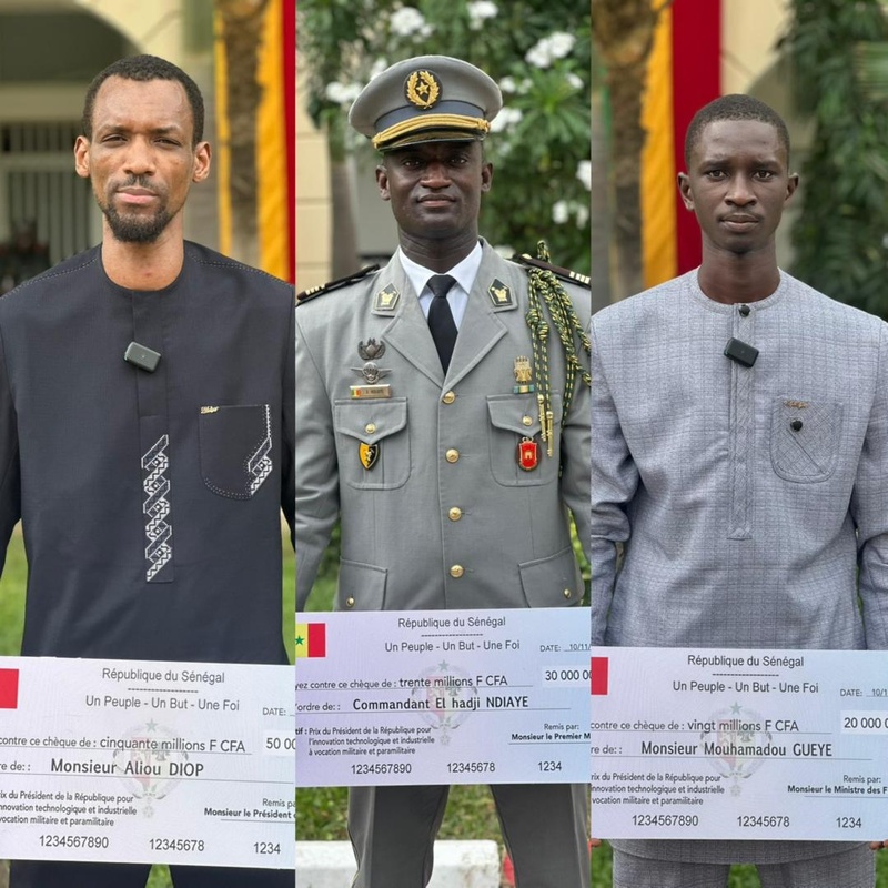 Innovation militaire : Aliou Diop remporte le Prix spécial du président de la République Innovation militaire : Aliou Diop remporte le Prix spécial du président de la République