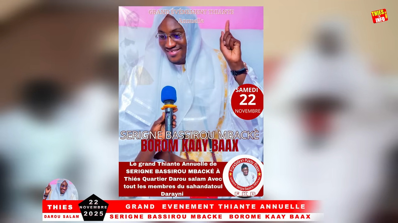 Thiante annuel de Serigne Bassirou Mbacké « Borom Kaay Baax » à Thiès Thiante annuel de Serigne Bassirou Mbacké « Borom Kaay Baax » à Thiès