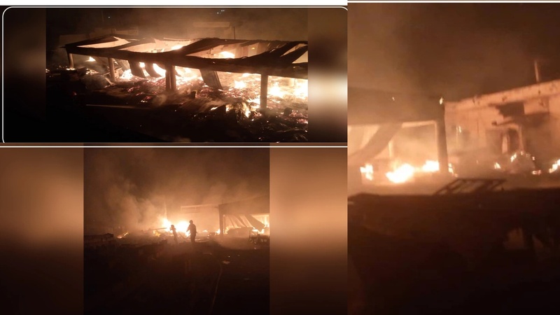 Incendie nocturne dans des ateliers de menuiserie au marché central de Kaolack : de lourds dégâts matériels Incendie nocturne dans des ateliers de menuiserie au marché central de Kaolack : de lourds dégâts matériels