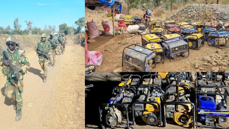 Sabodala : l’armée met fin à une activité d’orpaillage non autorisée Sabodala : l’armée met fin à une activité d’orpaillage non autorisée