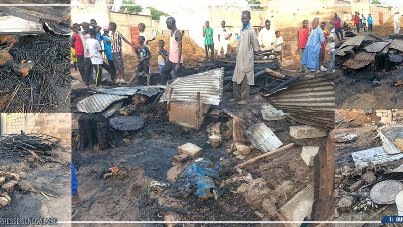 Diourbel : un feu ravage une concession familiale à Ngohé Diourbel : un feu ravage une concession familiale à Ngohé