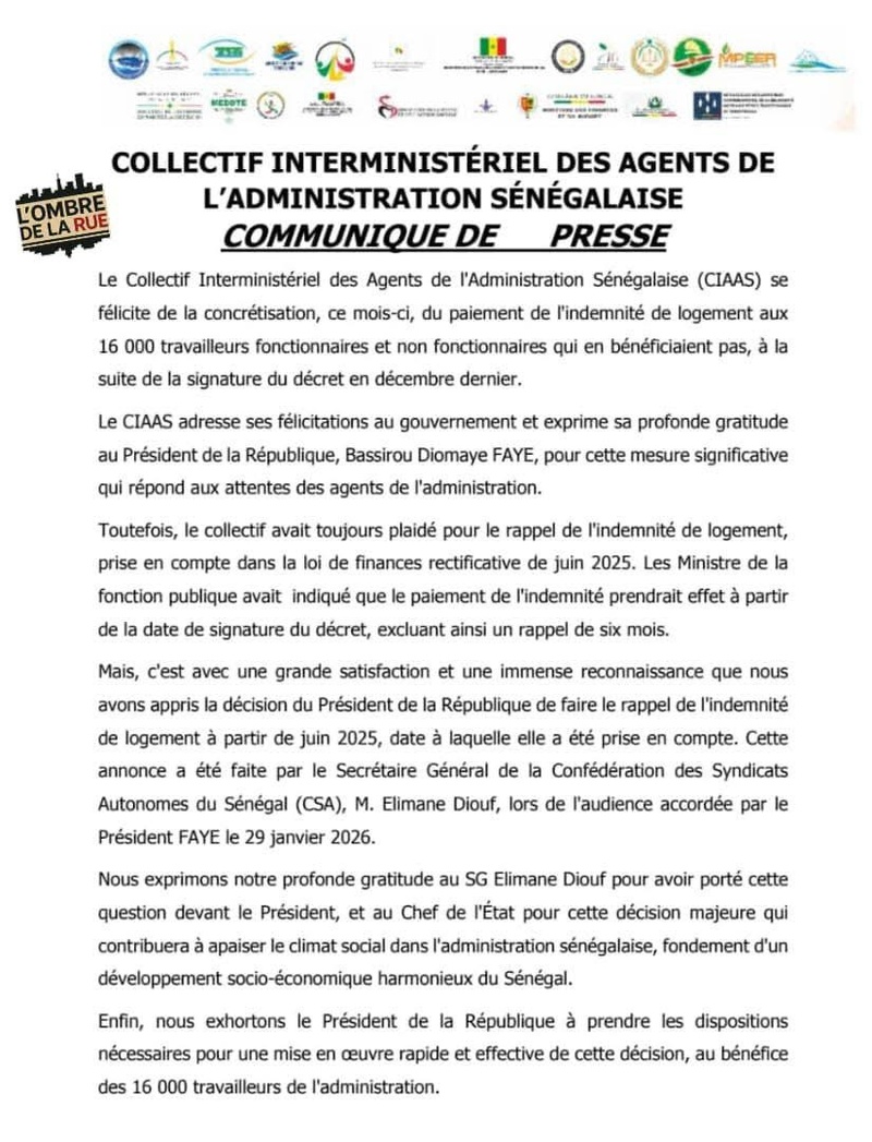 Indemnité de logement : près de 16 000 agents de l’administration désormais bénéficiaires, avec rappel à partir de juin 2025