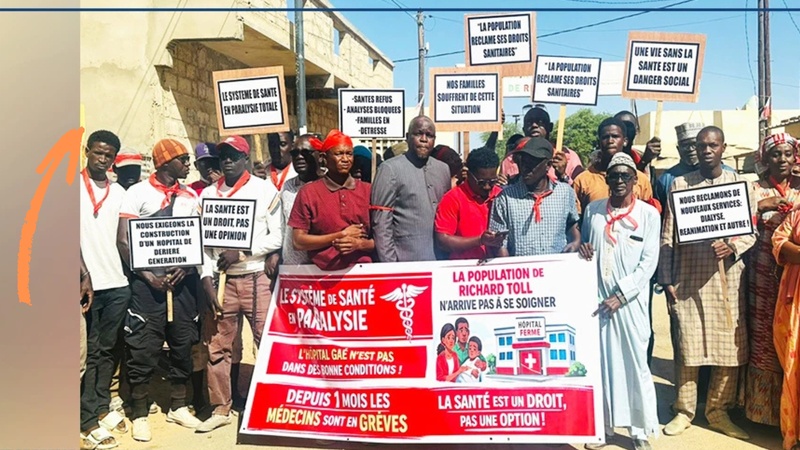 Grève à l’hôpital de Richard-Toll : le collectif citoyen tire la sonnette d’alarme Grève à l’hôpital de Richard-Toll : le collectif citoyen tire la sonnette d’alarme