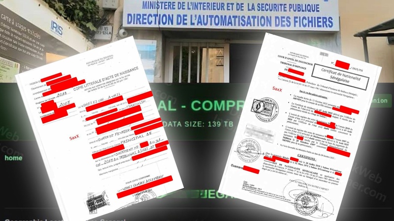Cyberattaque majeure au Sénégal : des données d’état civil hautement sensibles exposées Cyberattaque majeure au Sénégal : des données d’état civil hautement sensibles exposées