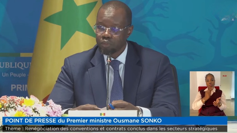 Ressources naturelles : Ousmane Sonko annonce des réformes et évoque des irrégularités dans d’anciens contrats Ressources naturelles : Ousmane Sonko annonce des réformes et évoque des irrégularités dans d’anciens contrats