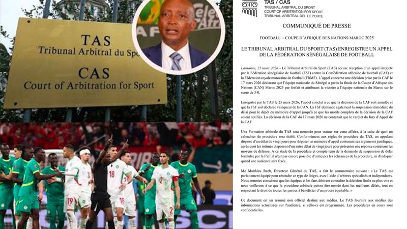 Finale CAN 2025 : le Sénégal saisit le TAS pour contester le verdict de la CAF