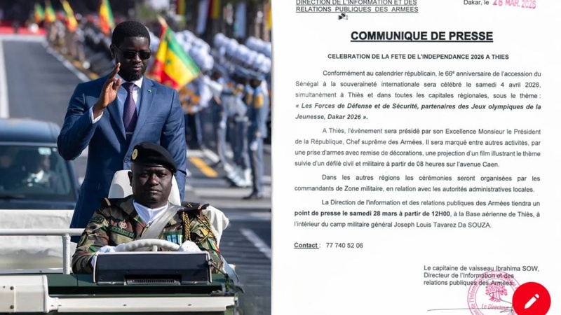 Fête de l’indépendance à Thiès : un programme axé sur les forces de défense et Dakar 2026