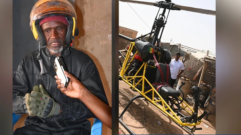Tambacounda : un maçon autodidacte réalise son rêve en fabriquant un hélicoptère fonctionnel Tambacounda : un maçon autodidacte réalise son rêve en fabriquant un hélicoptère fonctionnel