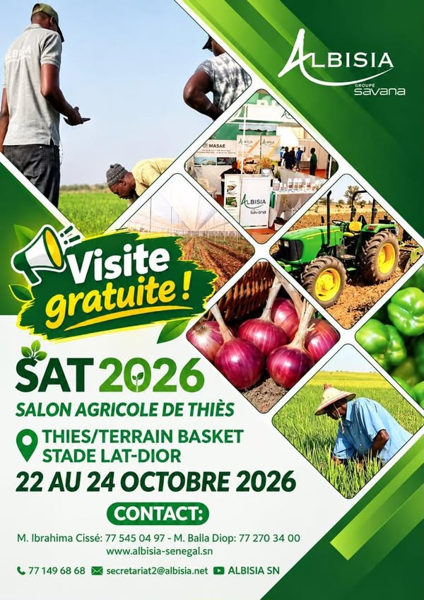 Affiche du Salon agricole de Thiès, reprise de la communication de LVIA Sénégal et déjà publiée dans l’agenda Thièsinfo.