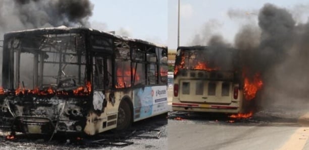 Liberté 6 : Deux bus de Dakar Dem Dikk incendiés Liberté 6 : Deux bus de Dakar Dem Dikk incendiés