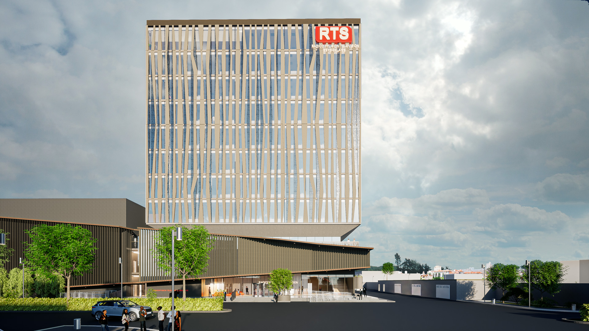 Inauguration par le président Macky Sall de la Tour R+10 de la RTS Inauguration par le président Macky Sall de la Tour R+10 de la RTS