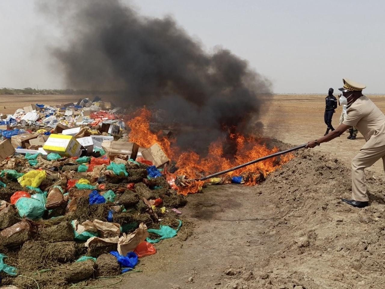 Mbacké : Plus de 60 tonnes de produits impropres incinérés pour 72 millions de FCFA Mbacké : Plus de 60 tonnes de produits impropres incinérés pour 72 millions de FCFA