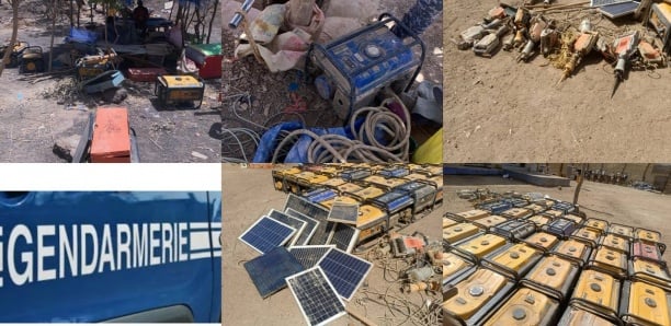Saraya : La gendarmerie démantèle un site d’orpaillage et saisit 38 groupes électrogènes