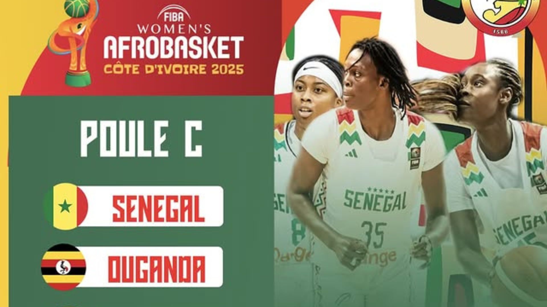 Afrobasket Féminin 2025 : Le Sénégal retrouve l’Ouganda et la Guinée dans le groupe C