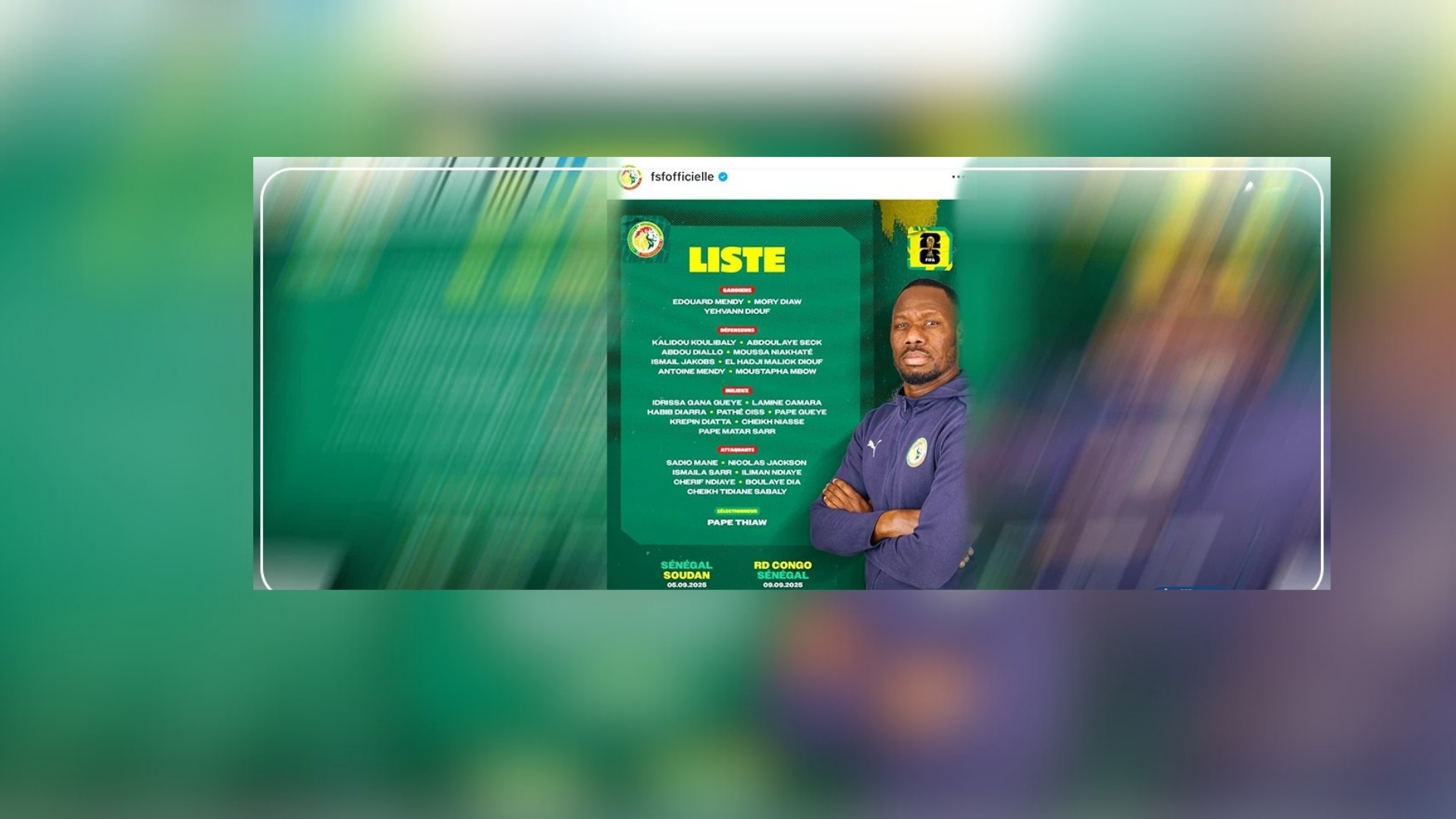 Éliminatoires Mondial 2026 : Sadio Mané signe son retour, Moustapha Mbow première dans la liste de Pape Bouna Thiaw