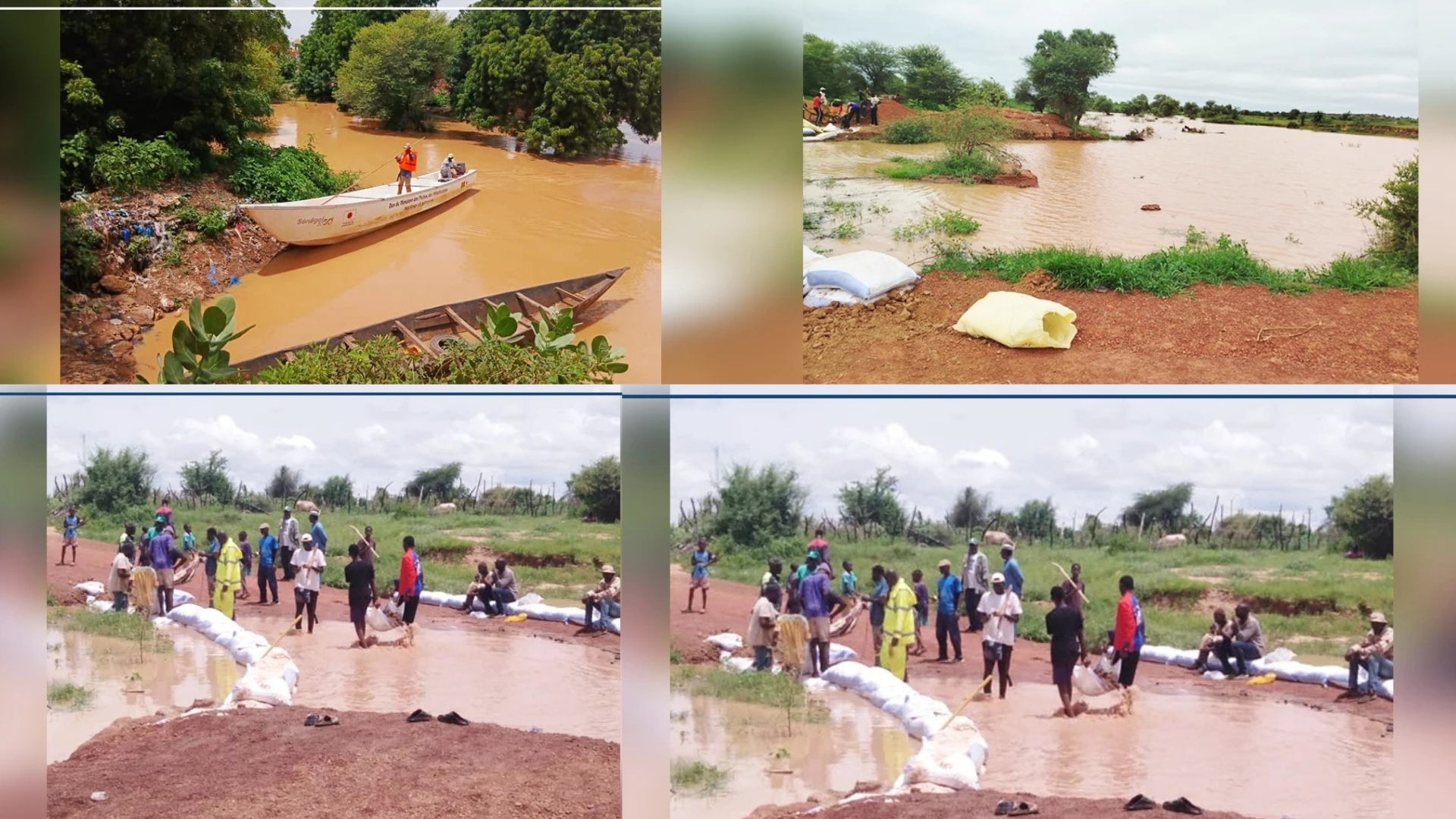 Kanel : les eaux du fleuve Sénégal inondent plusieurs villages du Dandé Mayo
