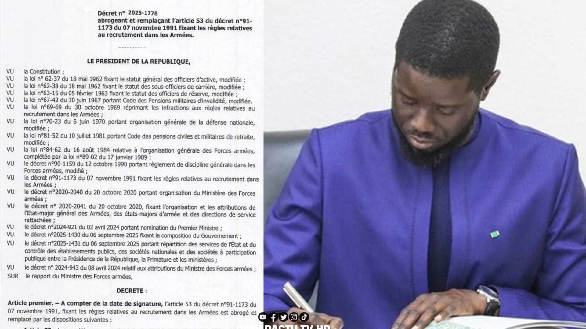 Recrutement dans les Forces armées : un nouveau décret actualise les conditions d’engagement Recrutement dans les Forces armées : un nouveau décret actualise les conditions d’engagement