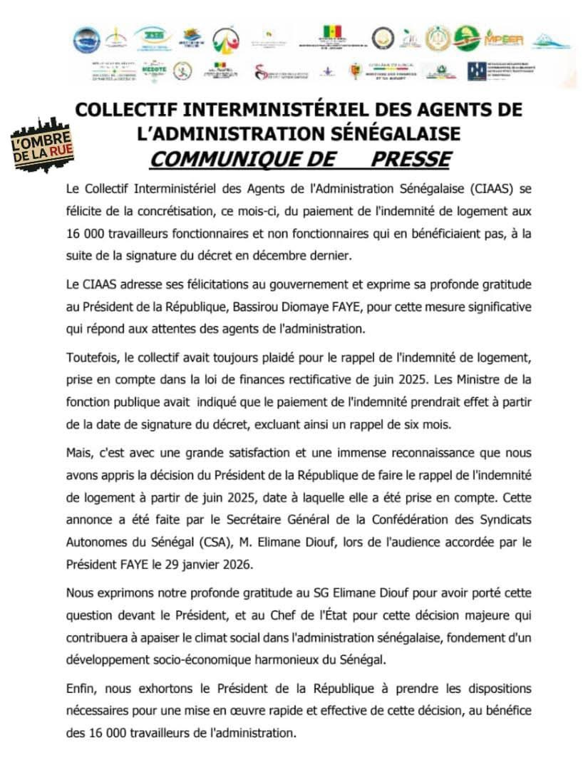 Indemnité de logement : près de 16 000 agents de l’administration désormais bénéficiaires, avec rappel à partir de juin 2025
