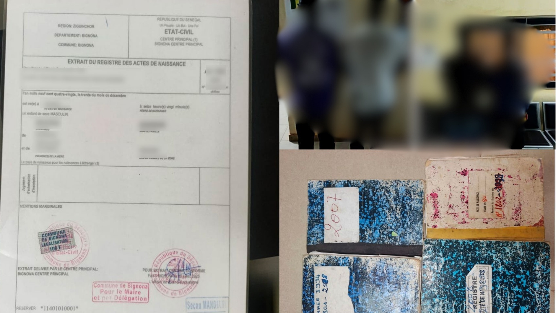 Ziguinchor : quatre personnes déférées dans une affaire présumée d’escroquerie et de fraude documentaire