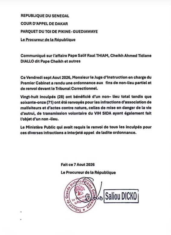 Pape Cheikh Diallo : le juge libère 28 inculpés, le procureur contre-attaque
